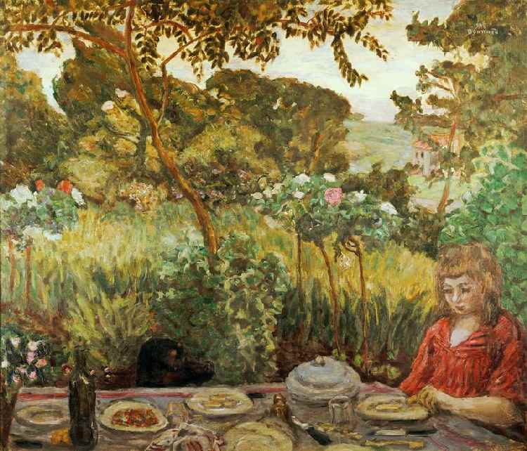 Fin de repas au jardin od Pierre Bonnard