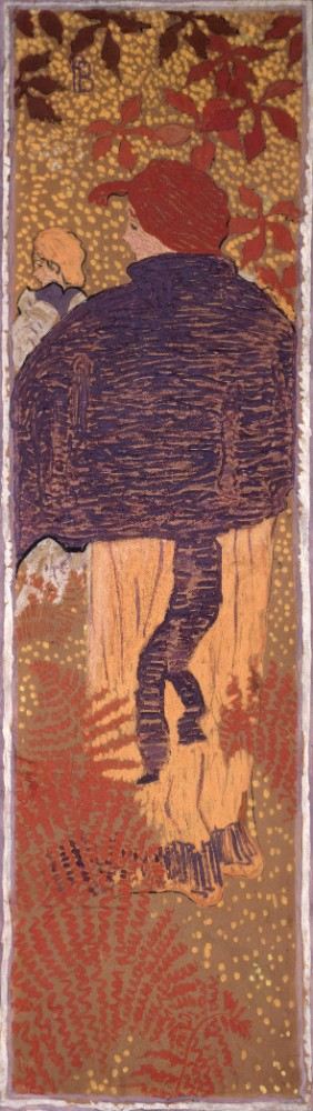 Woman in a Cape, one of four panels of Women in the Garden od Pierre Bonnard