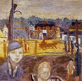 Woman and child on the Strasse od Pierre Bonnard