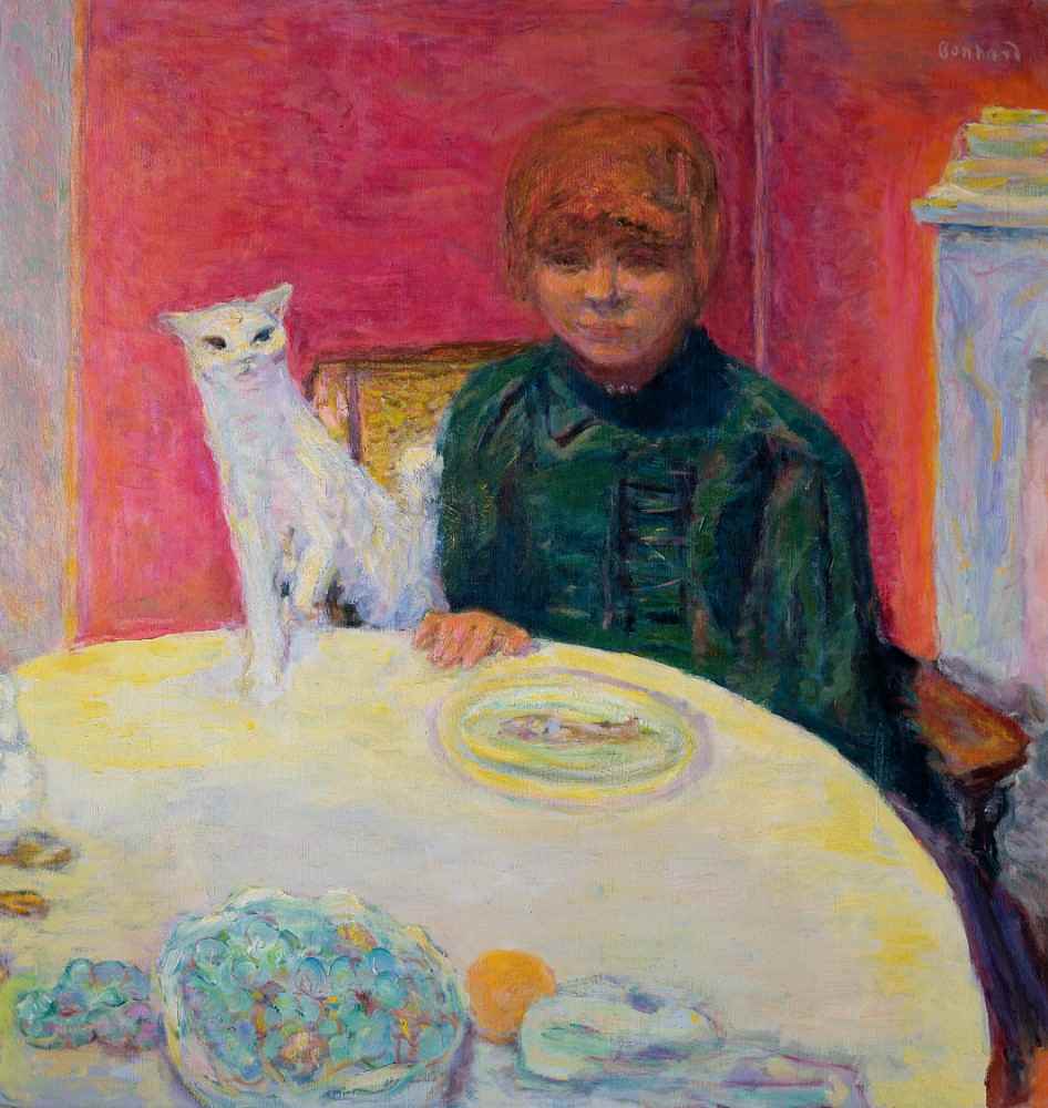 Woman with a Cat od Pierre Bonnard