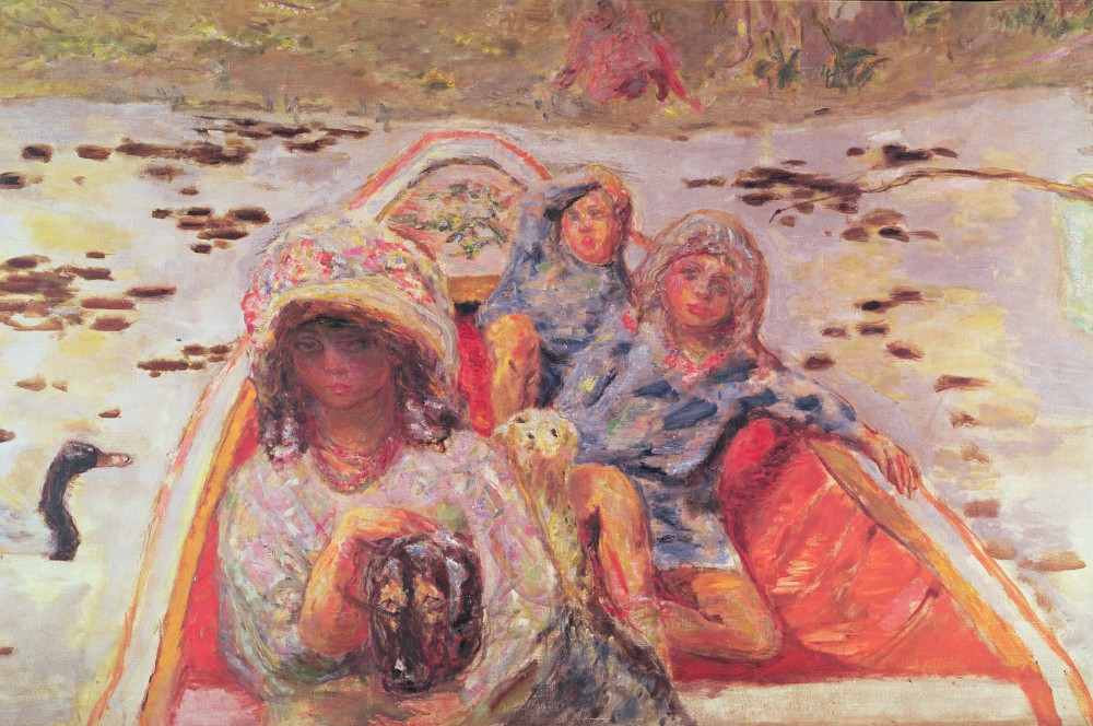 In the Boat, detail of the girls od Pierre Bonnard