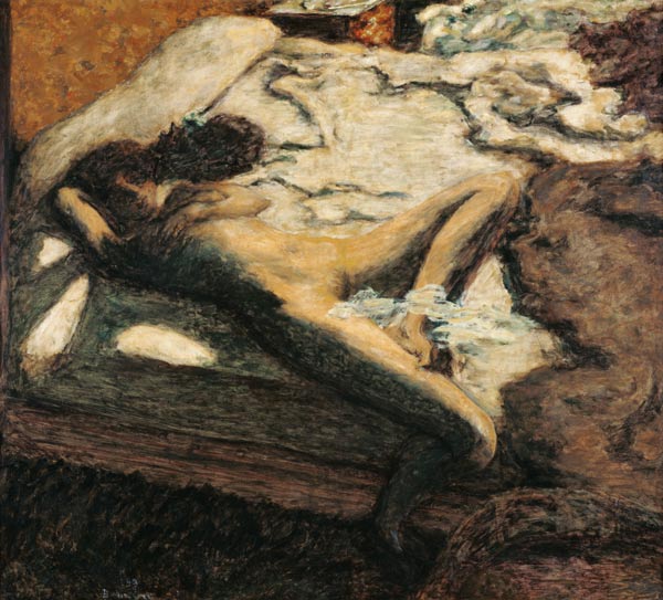 Femme assoupie su un lit, ou L'indolente od Pierre Bonnard
