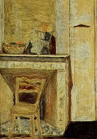 Chair in front of a fireplace od Pierre Bonnard