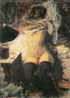Nude Woman with Black Stockings