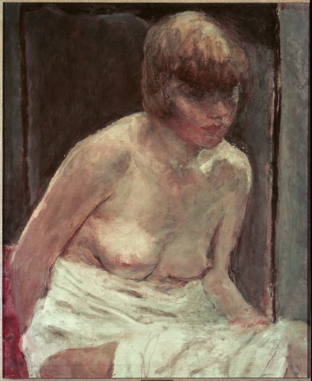Torse de jeune femme au peignoir blanc od Pierre Bonnard