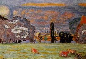 Pasture with red cows at Vernon od Pierre Bonnard