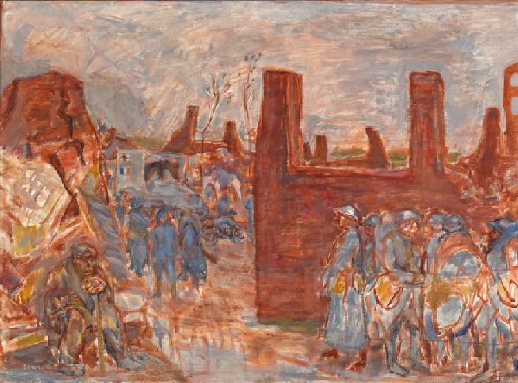Zerstörtes Dorf an der Somme od Pierre Bonnard