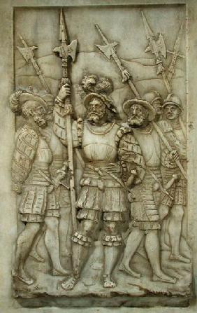 Halberdiers, detail from the Tomb of Francois I and Claude de France