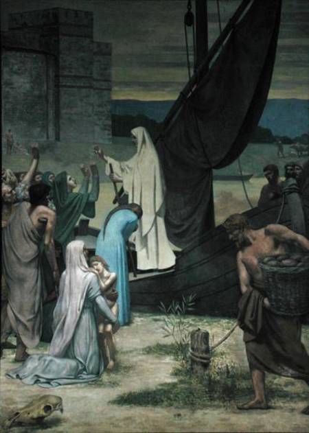 St. Genevieve Bringing Supplies to the City of Paris after the Siege od Pierre-Cécile Puvis de Chavannes