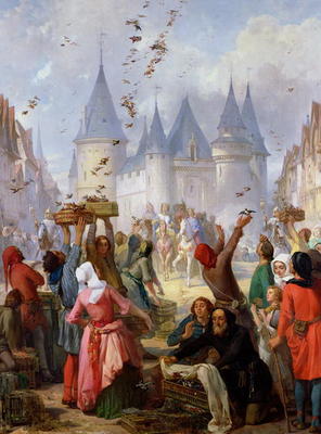 The Return of St. Louis (1214-70) and Blanche of Castille (1188-1252) to Notre-Dame, Paris, before 1 od Pierre Charles Marquis