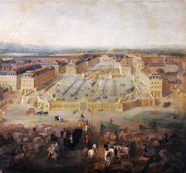 The Chateau de Versailles and the Place d'Armes od Pierre-Denis Martin