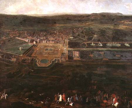 Louis XIV (1638-1715) hunting near the chateau of Fontainebleau od Pierre-Denis Martin