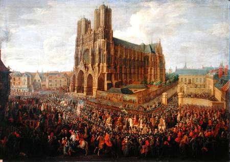 The procession of King Louis XV (1710-74) after his coronation, 26th October 1722 od Pierre-Denis Martin