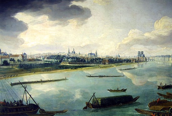 View of Paris from the Quai de la Rapee (detail of 168381) od Pierre-Denis Martin