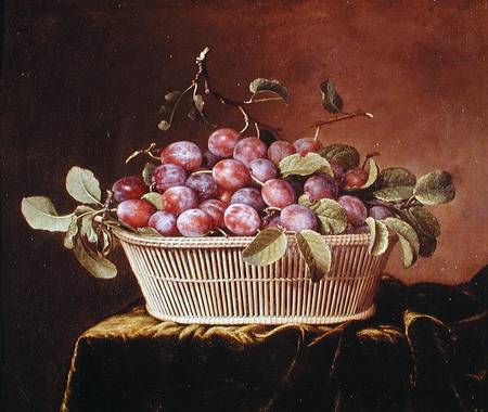 Basket of Plums od Pierre Dupuis