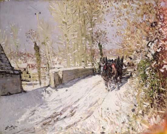 Winter landscape od Pierre-Eugène Montézin