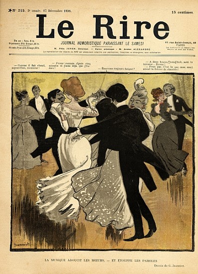 Dancing Couples, from the front cover of ''Le Rire'', 17th December 1898 (colout litho) od Pierre Georges Jeanniot