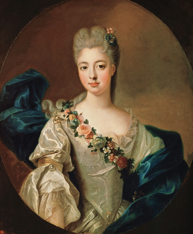 Portrét Charlotte Aglae z Orleans, 1720 od Pierre Gobert