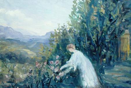 Woman in a Garden od Pierre Laprade