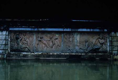 Bathing Nymphs, relief from the Bain des Nymphes, part of the Allee D'Eau, executed after models des od Pierre Legros