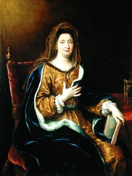 Portrait of Francoise d'Aubigne (1635-1719) Marquise de Maintenon od Pierre Mignard