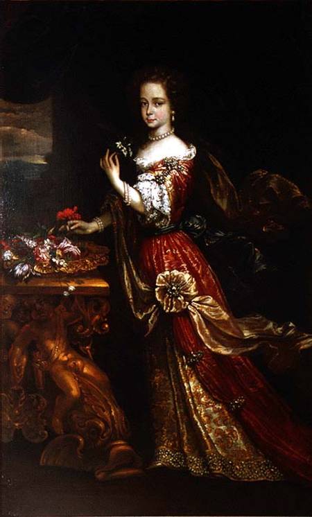 Portrait of a lady, possibly Henrietta Anne, Duchess of Orleans (1644-70), daughter of Charles I od Pierre Mignard