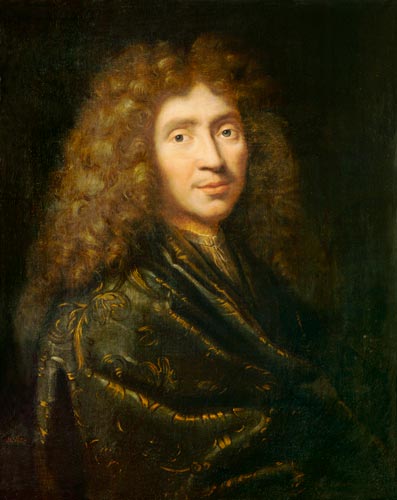 Portrait of Moliere (1622-73) od Pierre Mignard