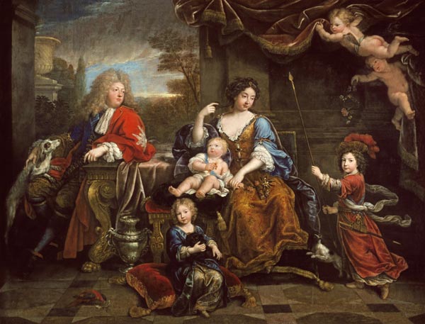 The Grand Dauphin with his Wife and Children od Pierre Mignard