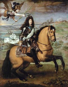 Equestrian Portrait of Louis XIV (1638-1715) Crowned by Victory
