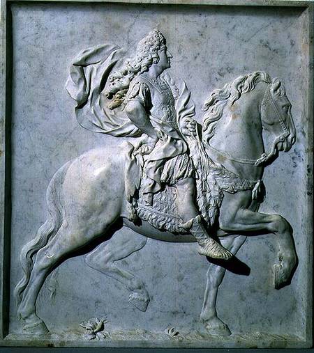 Louis XIV on Horseback, relief sculpture od Pierre  Puget