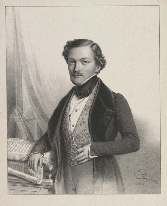 Portrait of the singer Gilbert-Louis Duprez (1806-1896) od Pierre Roch Vigneron