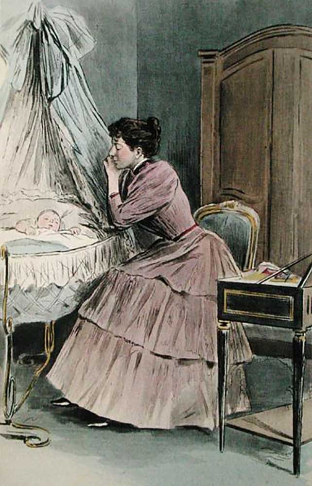 The Young Mother, from La Femme a Paris by Octave Uzanne, engraved by F. Masse, 1894 od Pierre Vidal
