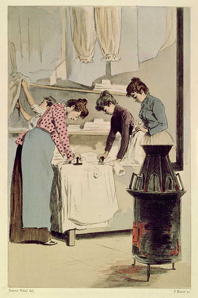 Laundresses, from La Femme a Paris by Octave Uzanne, engraved by F. Masse, 1894 od Pierre Vidal