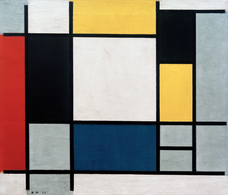 Composition with Yellow, Red, Black, Blue and Grey od Piet Mondrian