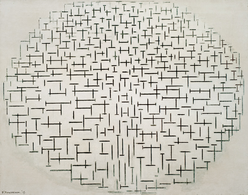 Composition in b&w od Piet Mondrian