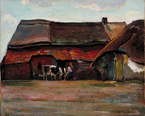 Brabant Farmyard od Piet Mondrian