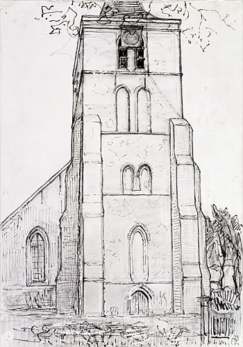 Church Tower at Domburg od Piet Mondrian