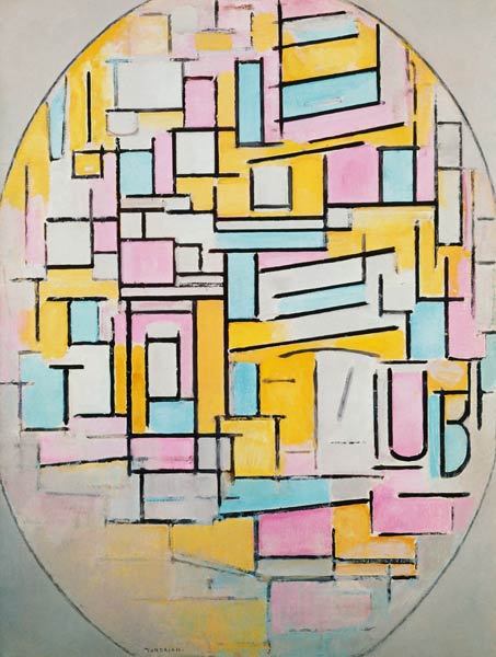 Composition in Oval with Colour Planes 2 od Piet Mondrian