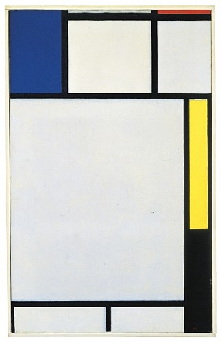 Composition with blue od Piet Mondrian