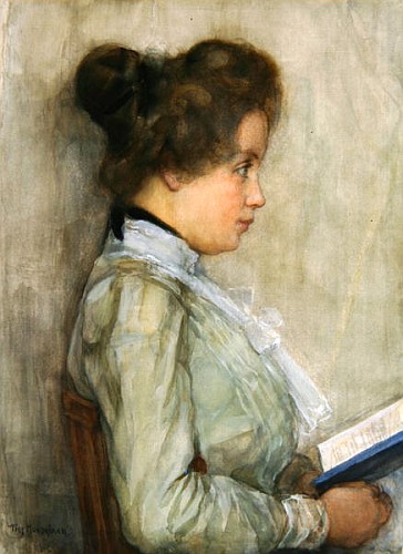 Female Torso in Profile with Book od Piet Mondrian