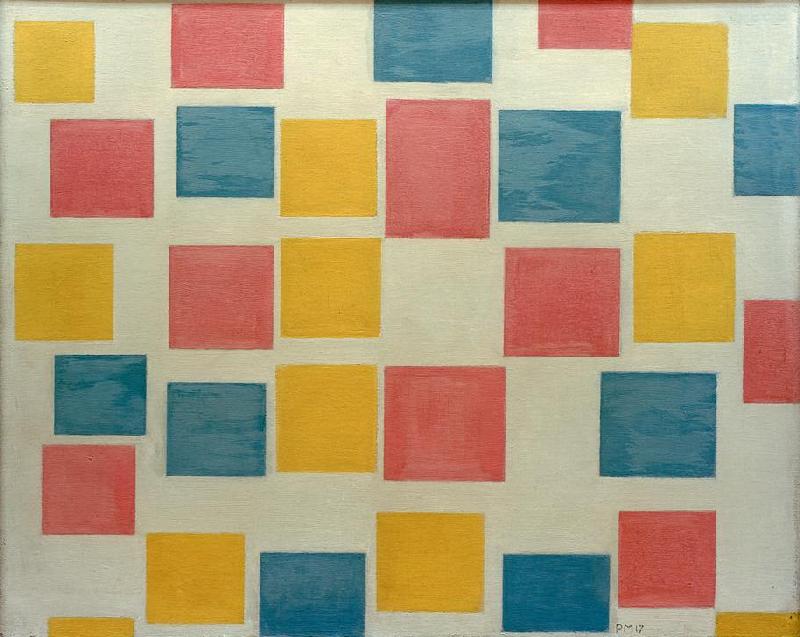 Composition with Coloured Areas od Piet Mondrian