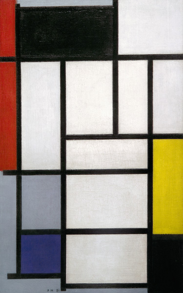 Composition with Red, Black, Yellow, Blue and Grey od Piet Mondrian