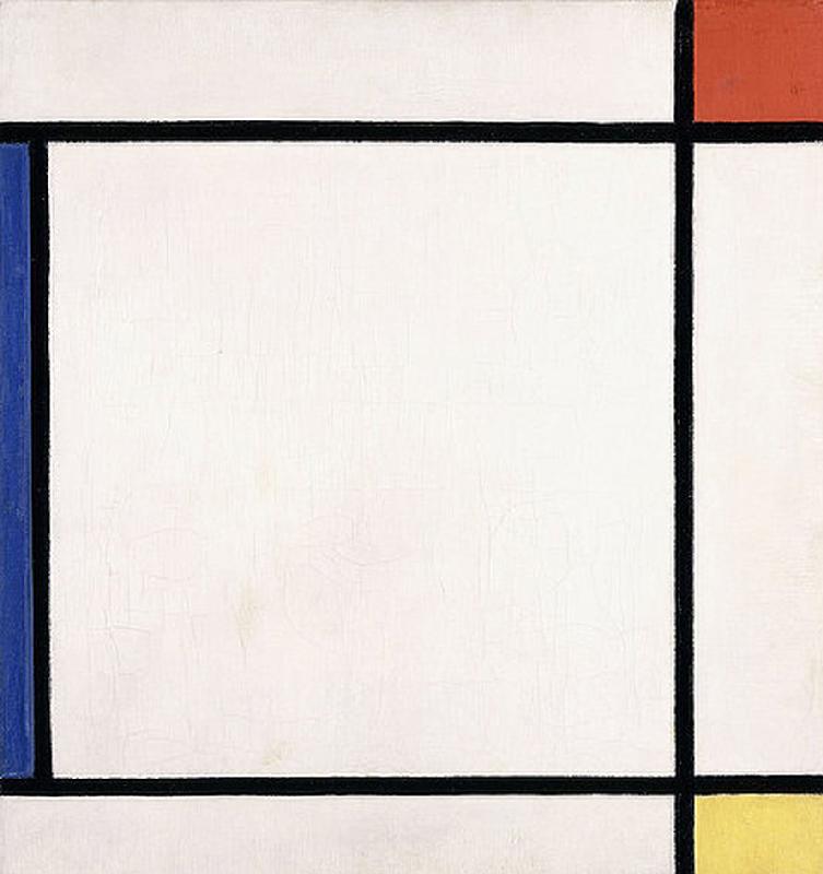 Komposition III mit Rot, Gelb und Blau od Piet Mondrian