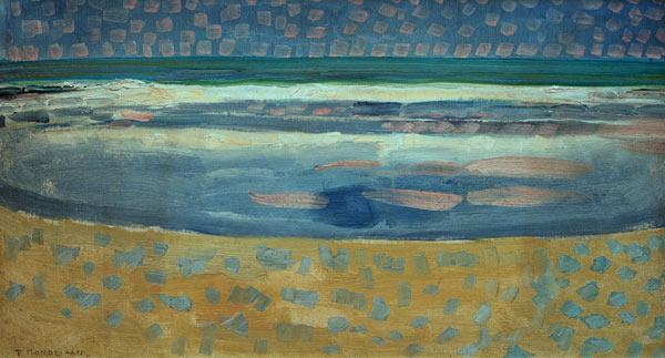 Sea at sunset od Piet Mondrian