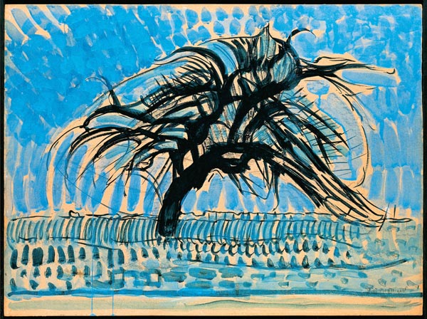 Der blaue Baum od Piet Mondrian