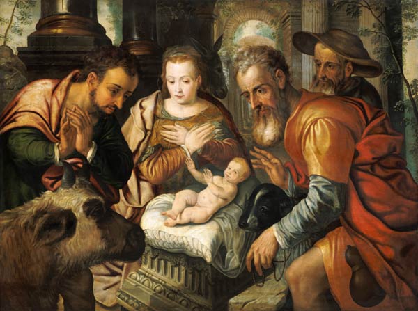 The adoration of the shepherds od Pieter Aertzen