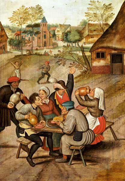 The Servants Breakfast After The Wedding od Pieter Brueghel d. Ä.