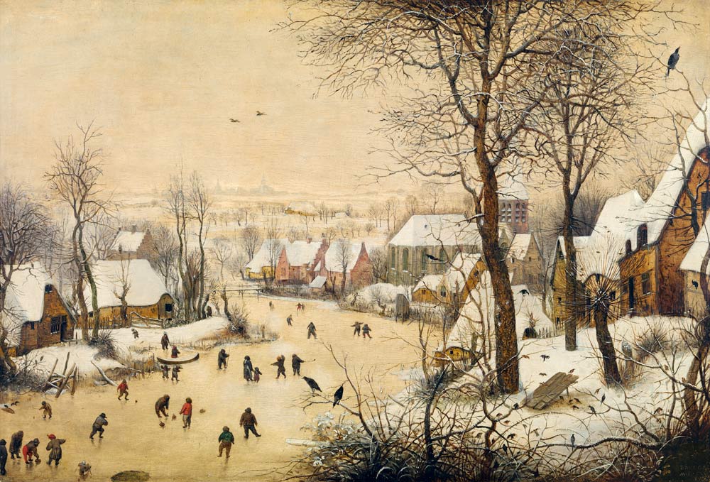 Winter Landscape with Skaters and a Bird Trap od Pieter Brueghel d. Ä.