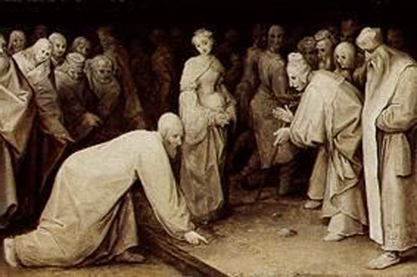 Christ and the adulteress od Pieter Brueghel d. Ä.