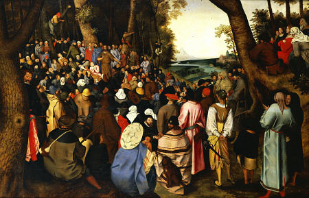 Saint John The Baptist Preaching The Baptism Of Christ Beyond od Pieter Brueghel d. Ä.